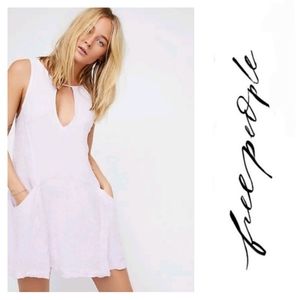 Free People Smooth Sailing Lilac Lavender Textured Mini Dress Size Medium